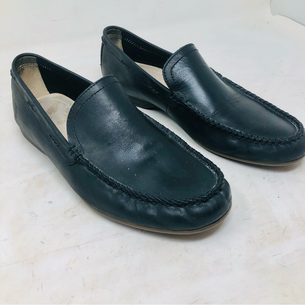 Frye Black Leather Loafers